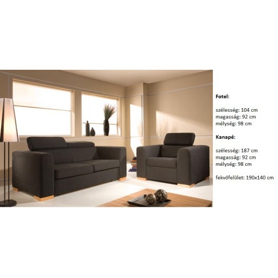 LOFT kanapé - Állítható fejtámlás, kihúzható kanapé