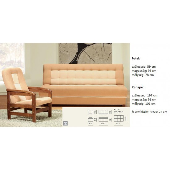 TOFFI kanapé - ágyazható, ágyneműtartós kanapé - gazdag színválaszték