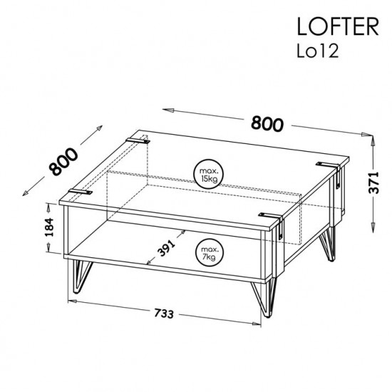 Lofter  12 asztal